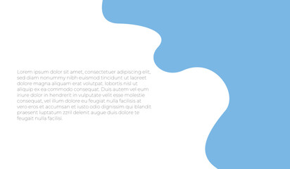 abstract blue and white background with wave design vector template