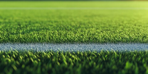Grass and Lines: Close-Up of Soccer Field's Corner Area