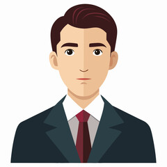 Man in suit and tie on white background