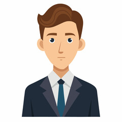 Man in suit and tie on white background