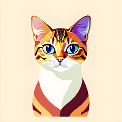 Obraz premium cat vector illustration isolated