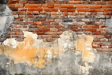 Weathered brick wall texture with aged brickwork and subtle stone patterns