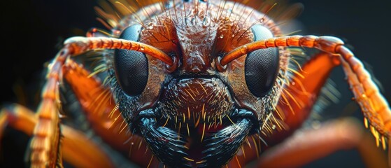 Close-Up of an Ant with Detailed Features
