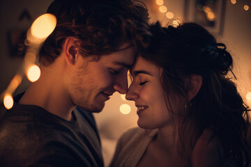 Luxury candlelight dinner setup for couple on Valentine day Romantic date anniversary, Generative AI