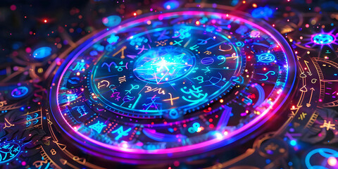 star sign chart, ai generated.