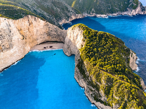 Navagio Beach in Zakynthos, Greece