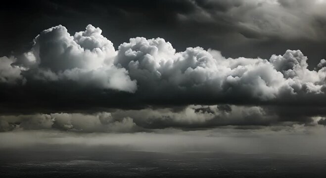 Very dark dark endler abyss cloud sky no light no land no tree no nothing but the only very dark sky with lot of clouds 4k animation