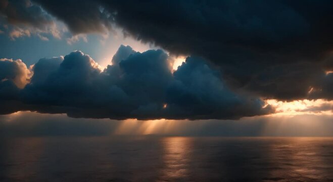 Very dark dark endler abyss cloud sky no light no land no tree no nothing but the only very dark sky with lot of clouds 4k animation