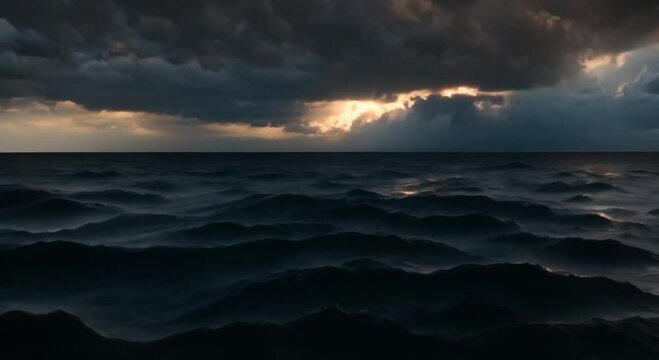 Very dark dark endler abyss cloud sky no light no land no tree no nothing but the only very dark sky with lot of clouds 4k animation