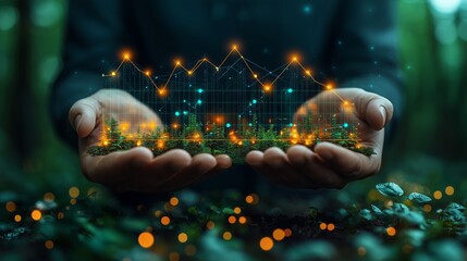Data Visualization in Nature with Hands and Graphs