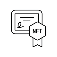 Nft License vector icon