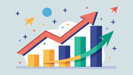 Growth graph, with arrows pointing upward.