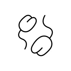 Soybean outline icons, minimalist vector illustration ,simple transparent graphic element .Isolated on white background