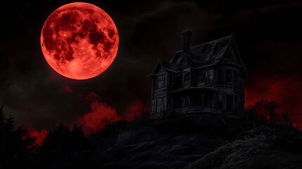 Blood Moon Over the Haunted Manor 6