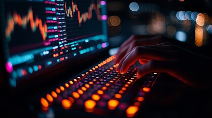 Data Analysis with Keyboard and Stock Market Chart