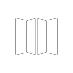 door partition Grey icon with white background
