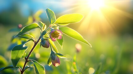 A vibrant close-up of a flowering plant bathed in sunlight, with soft bokeh in the background, highlighting nature&rsquo;s beauty.
