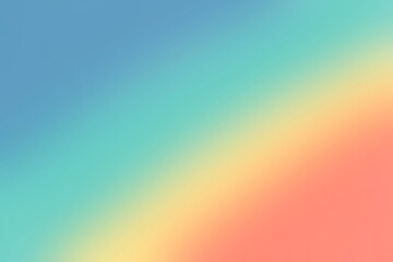 A gradient image featuring a smooth transition from cool, vibrant shades of blue and turquoise to warm, pastel hues of pink and orange. Rainbow colors.