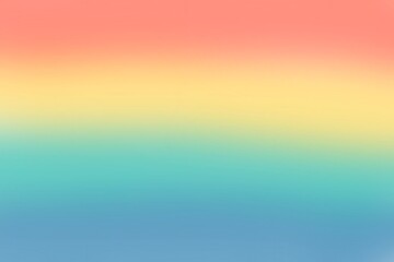 Obraz premium A horizontal gradient image featuring a smooth transition from warm, pastel hues of red and orange to cool, vibrant shades of blue and turquoise. Rainbow colors.