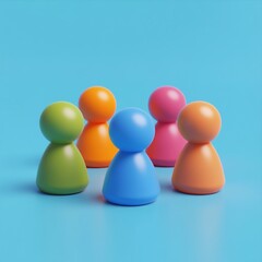 3D Effort Icon: Symbol of Teamwork and Collaboration Logo Illustration