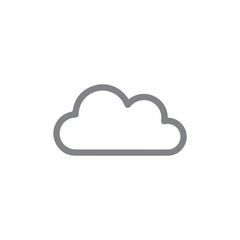 cloud Grey icon with white background