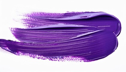 purple oil brush stroke on white background