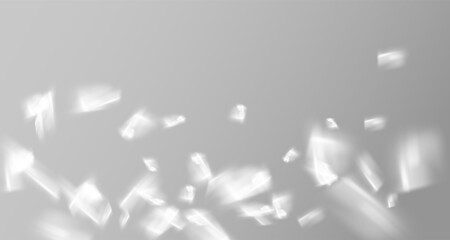 Glare from the sun's rays on the wall. Blurred shadows the room. Soft overlay of natural light. Abstract background for product presentation.Natural light layout.