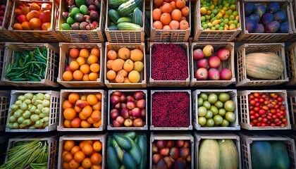 beads in a box, produce, sweet, tomato, colorful, stall, lemon, 