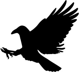 flying crow vector