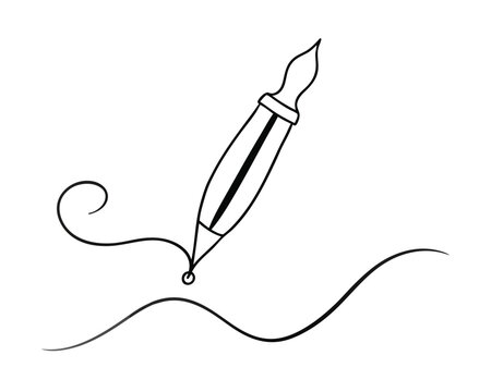 recommend clip art: fountain pen vector silhouette vector