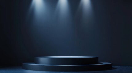 Sleek Navy Blue Background for Stylish Product Presentation and Promotional Materials