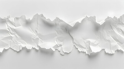 Obraz premium Abstract White Crumpled Paper Texture Background with Torn Edge, Abstract Texture for Design and Backgrounds