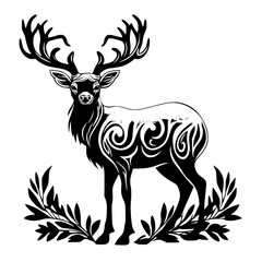 Fototapeta premium Deer silhouette