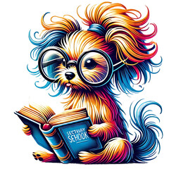 Fototapeta premium Vibrant Funny and Colorful Dog Clipart Illustrations