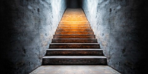 A staircase where one side leads to wealth and the other descends into poverty, highlighting the poverty line