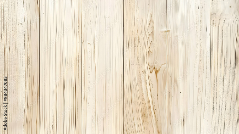 Poster a close-up view of light brown wooden planks with visible grain patterns in a vertical arrangement, 