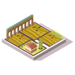 Isometric Imperial Rome Landscape Game Tile