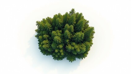 Fototapeta premium a green plant with a small number of green leaves on a white background