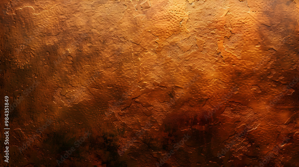 Aufkleber abstract metallic background with rusted texture and golden shimmering effects
