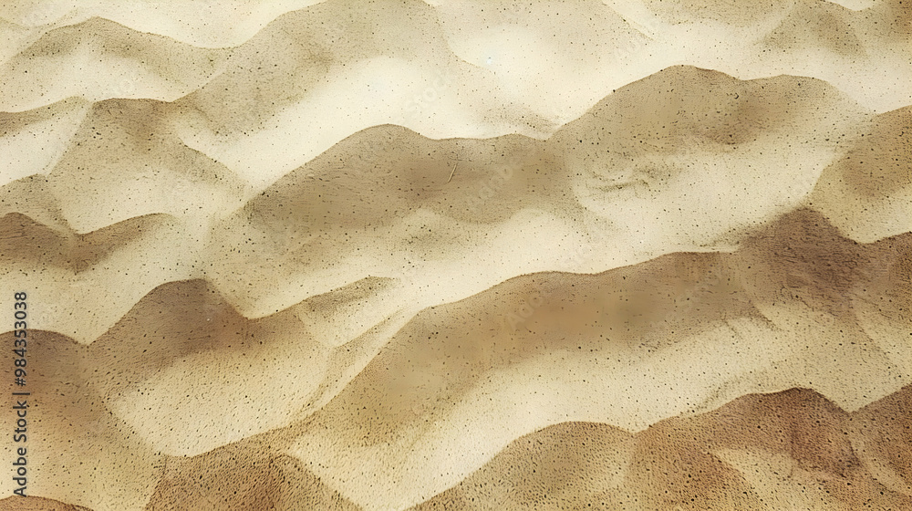 Aufkleber close-up photograph of sand dunes showing the texture and patterns of the sand with gentle, rolling 