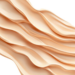 Obraz premium Abstract wave patterns in soft peach tones on black background.