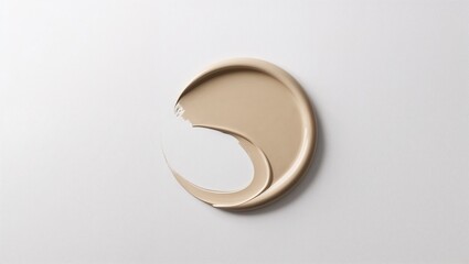 화장품 파운데이션 초콜렛 질감의 붓칠