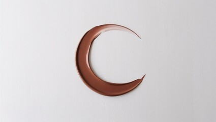 화장품 파운데이션 초콜렛 질감의 붓칠