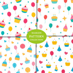 birthday Seamless Pattern Background