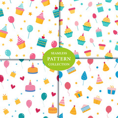 birthday Seamless Pattern Background
