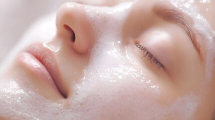 Fototapeta premium Create a video walkthrough of a blackhead facial, showing the skin's transformation from clogged pores to smooth and clear, with before-and-after comparisons