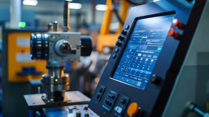 Fototapeta premium CNC machine with a touch screen interface