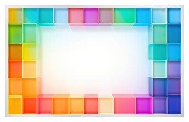 Fototapeta premium PNG Rectangle backgrounds rainbow frame.