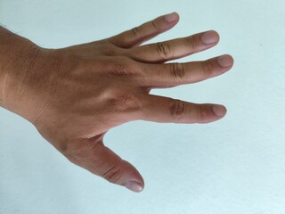 hand on the palm