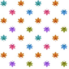 Dreamy Autumn Textures: Whimsical Watercolor Maple Leaves for Stylish Backgrounds

